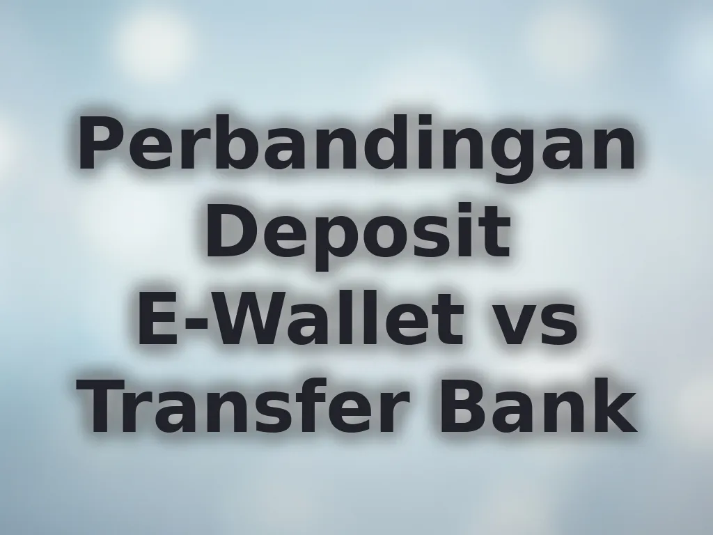 Perbandingan Deposit E-Wallet vs Transfer Bank