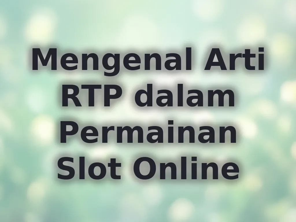 Mengenal Arti RTP dalam Permainan Slot Online